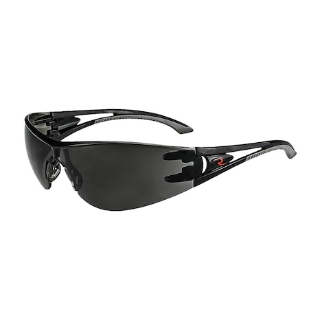 Radians Optima, Safety Glasses, Anti-Scratch, Smoke Lens, Black Frame, Half-Frame, 1 PR OP1020ID